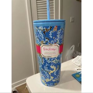 NWT Lilly Pulitzer Tumbler with Straw